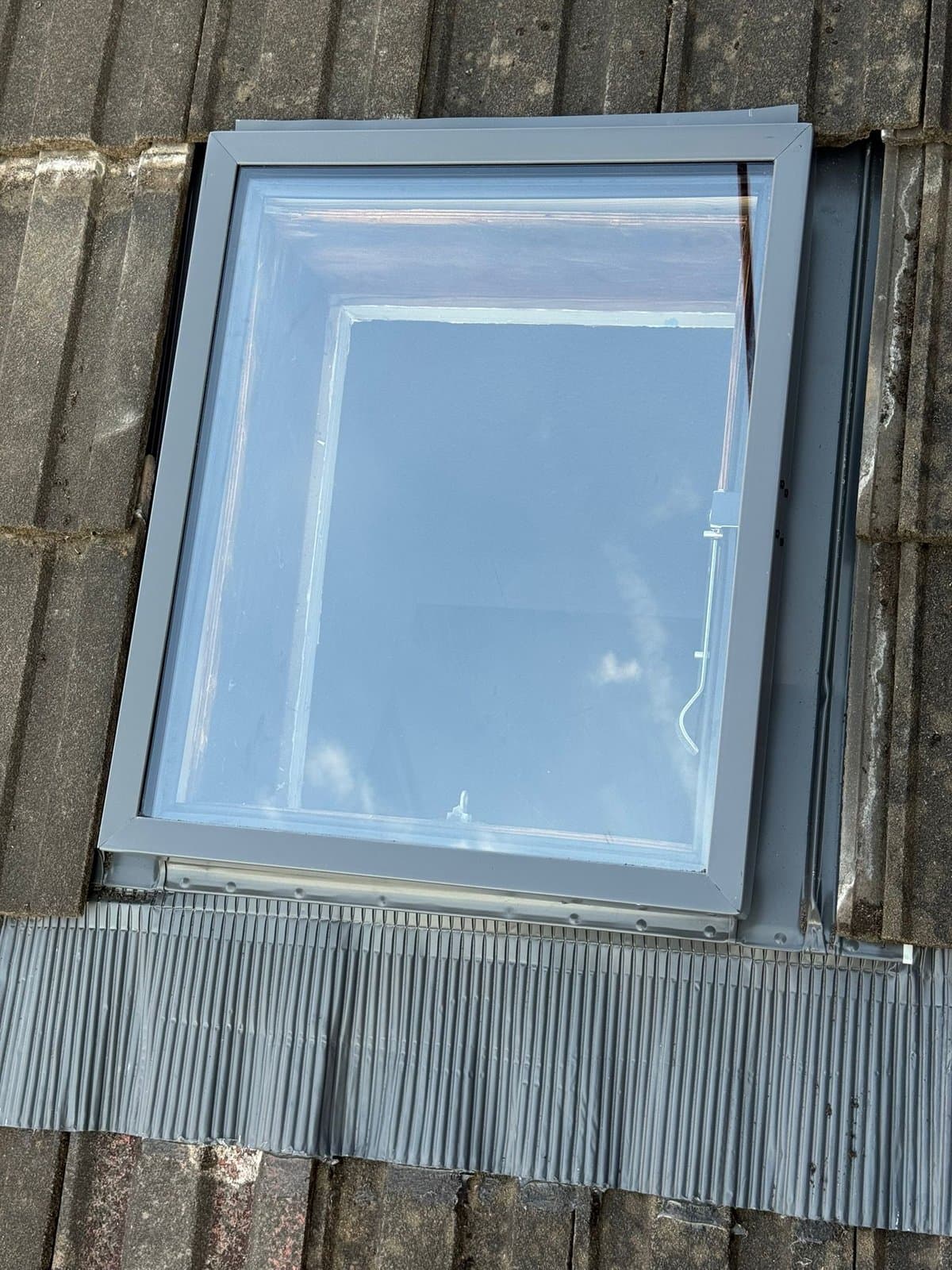 After: the new opening Velux unit installed and sealed